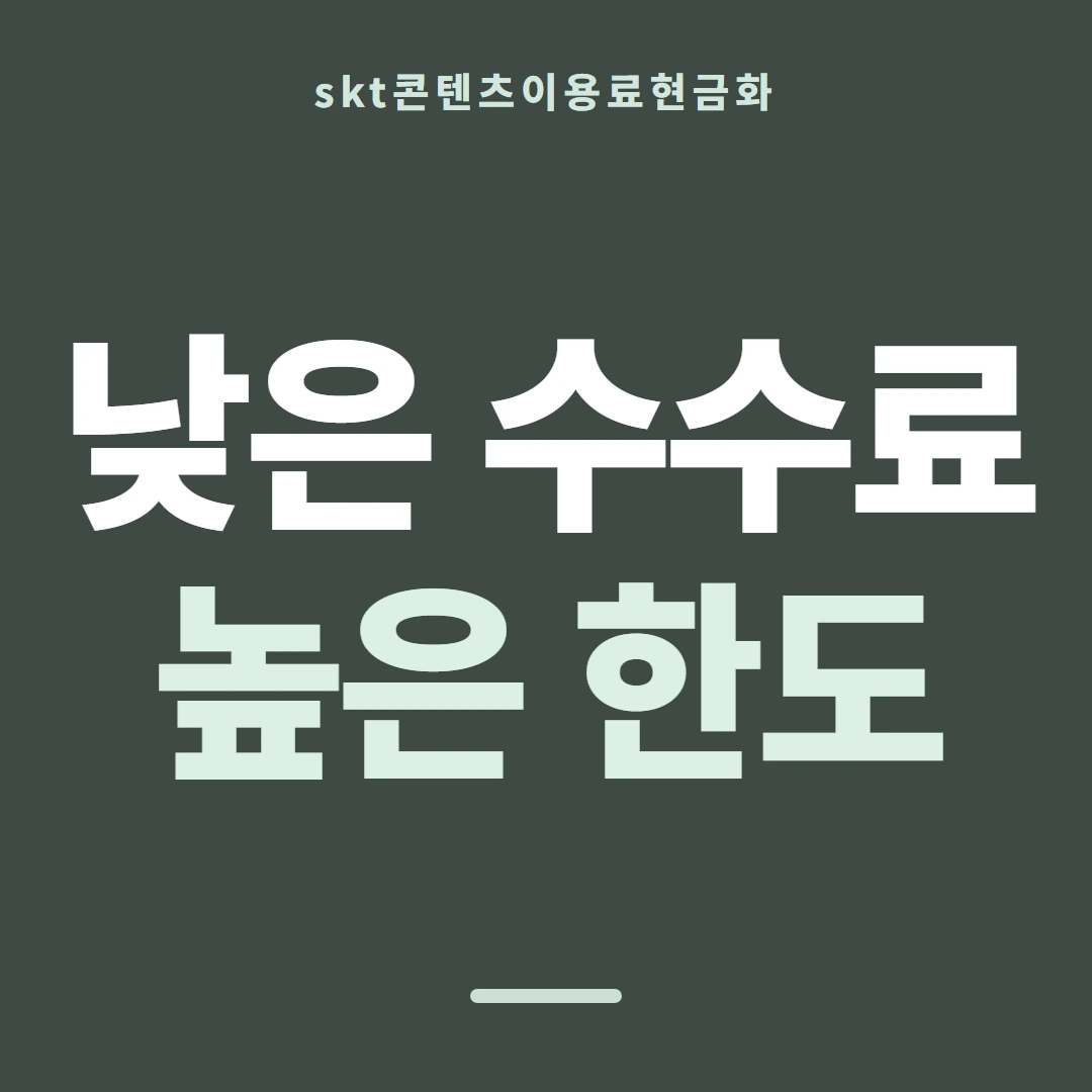 품티켓 SKT 콘텐츠이용료 금액이 정해지는 근거 안내 이미지